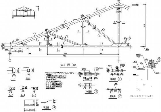 排架结构单层厂房结构设计CAD图纸（砌体结构,钢筋混凝土结构,钢结构） - 3