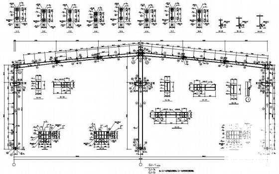 18米跨单层独立基础工业厂房设计CAD图纸(轻型钢结构) - 2