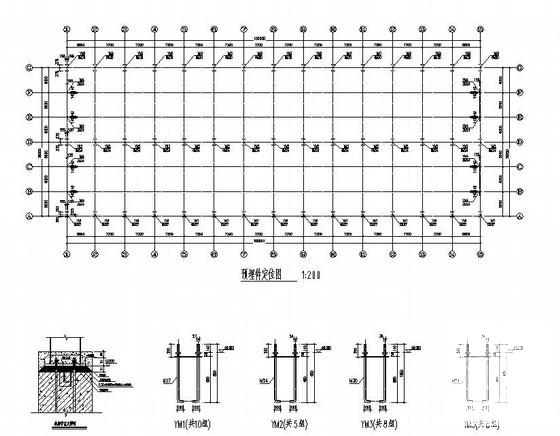 18米跨单层独立基础工业厂房设计CAD图纸(轻型钢结构) - 4