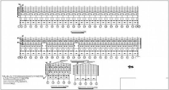 30米跨单层钢结构厂房结构设计图纸（独立基础） - 1