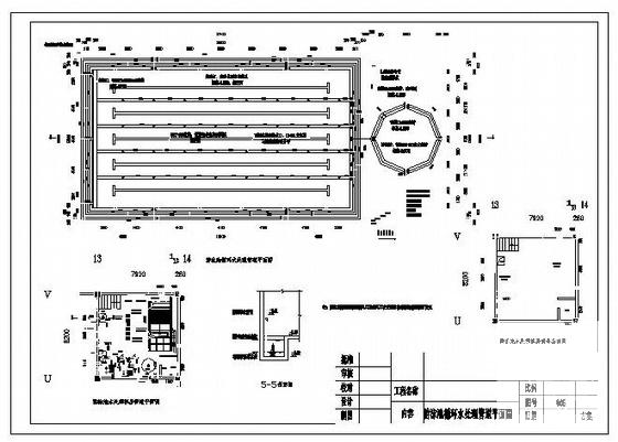 游泳馆游泳池给排水CAD施工图纸(循环水处理设备) - 2
