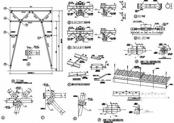 惠东市21米跨单层钢结构厂房结构设计CAD图纸（门式刚架,轻钢结构） - 2