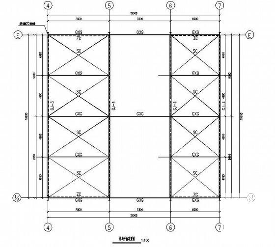 25米跨单层钢结构厂房结构CAD施工图纸（门式刚架,轻钢结构） - 2