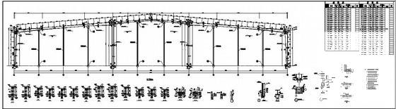 26米跨单层门式刚架厂房设计CAD图纸（独立基础）(结构布置图) - 1