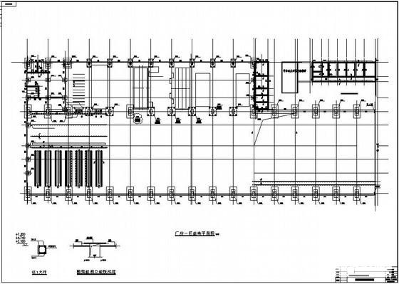 跨度36米单层钢结构厂房结构设计CAD图纸（桩基础） - 1