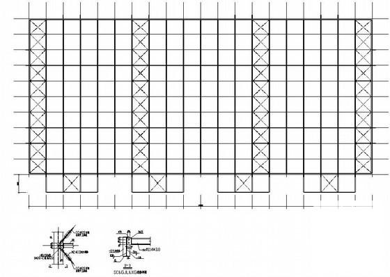 跨度69m单层轻钢结构厂房结构CAD施工图纸（钢结构设计说明） - 2