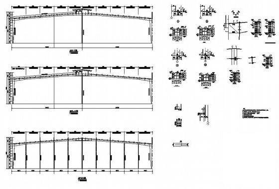 跨度69m单层轻钢结构厂房结构CAD施工图纸（钢结构设计说明） - 4