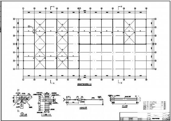 跨度18米单层门式刚架厂房结构设计CAD图纸(平面布置图) - 1