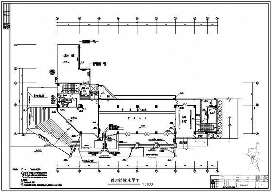 8层综合楼给排水CAD施工图纸 - 1