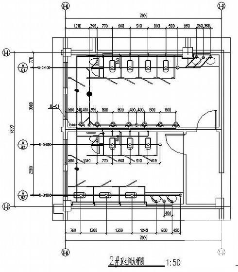 19层度假村山地宾馆给排水CAD施工图纸(喷淋系统) - 3