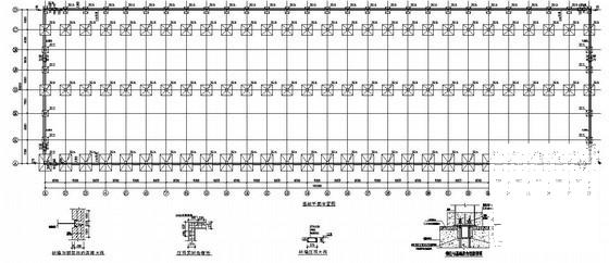 昌吉跨度22米单层门式刚架厂房结构CAD施工图纸（独立基础）(平面布置图) - 1