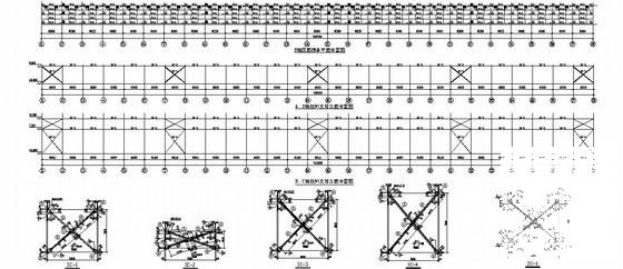 昌吉跨度22米单层门式刚架厂房结构CAD施工图纸（独立基础）(平面布置图) - 4