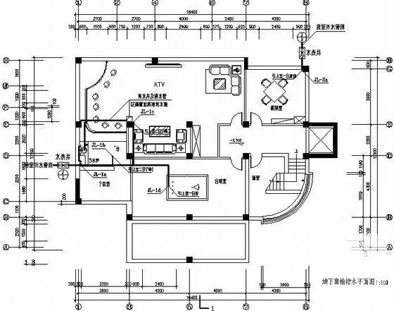 3层休闲会所给排水CAD施工图纸 - 2