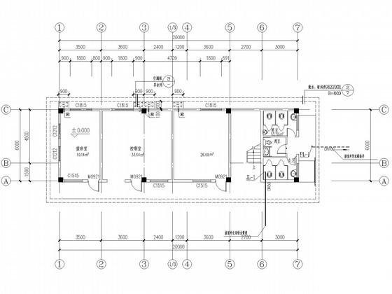2层加气站给排水CAD施工图纸 - 1