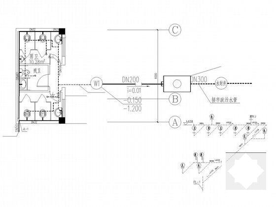2层加气站给排水CAD施工图纸 - 4