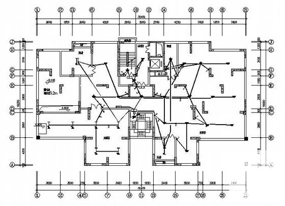 18层住宅楼电气CAD施工图纸（二类高层住宅楼） - 1