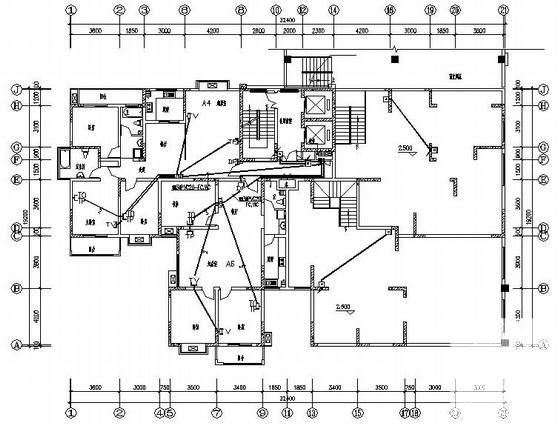 18层住宅楼电气CAD施工图纸（二类高层住宅楼） - 2