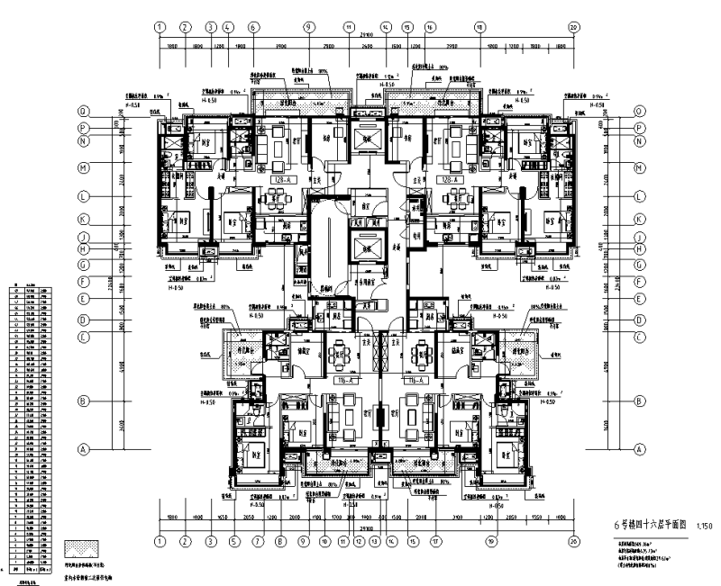 广西50层高层住宅户型图设计 (3)