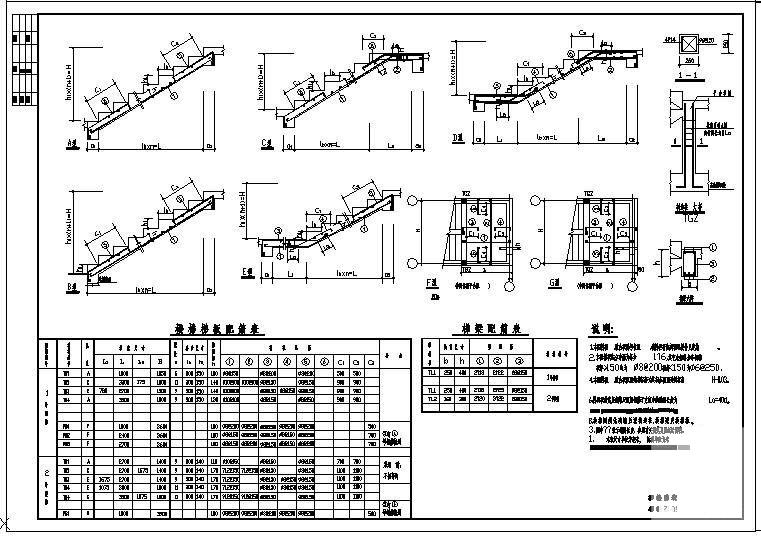 楼梯表全套节点构造详图纸 - 3