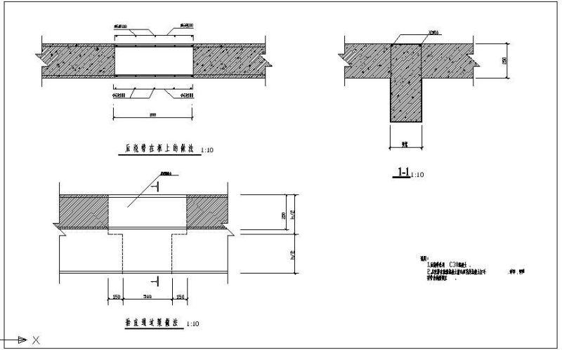 梁、板后浇带大样节点构造详图纸 - 1