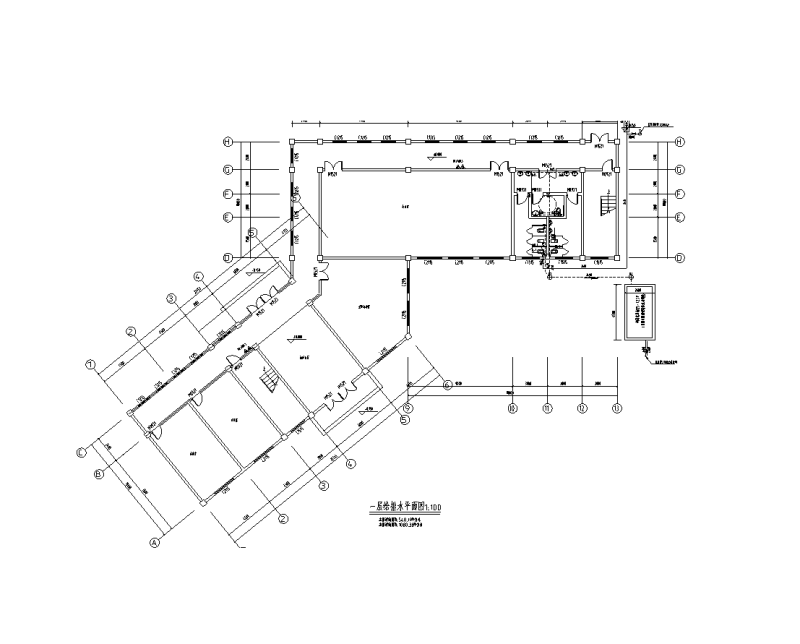 一层给排水平面图