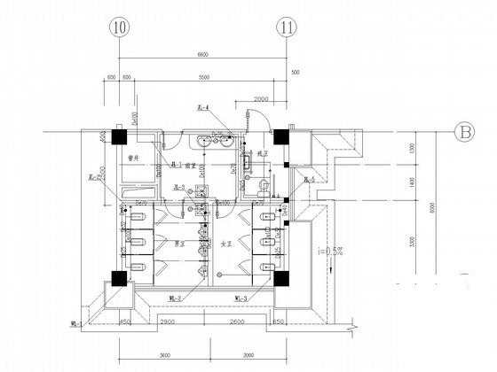 6层学校综合楼建筑给排水CAD施工图纸 - 3