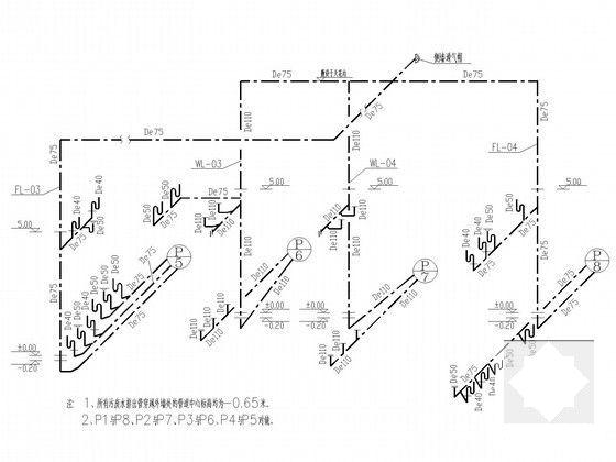 2层仓库建筑给排水CAD施工图纸 - 4