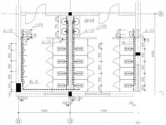 2层工人俱乐部维修改造工程给排水CAD施工图纸 - 5