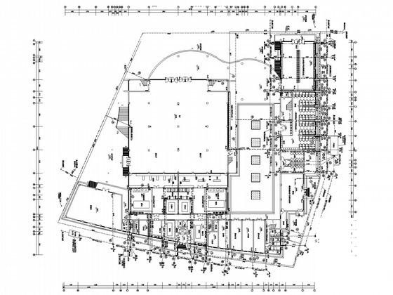 3层学校食堂建筑给排水CAD施工图纸 - 1