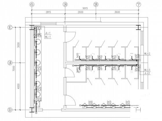 2层汽车站给排水设计CAD施工图纸 - 3