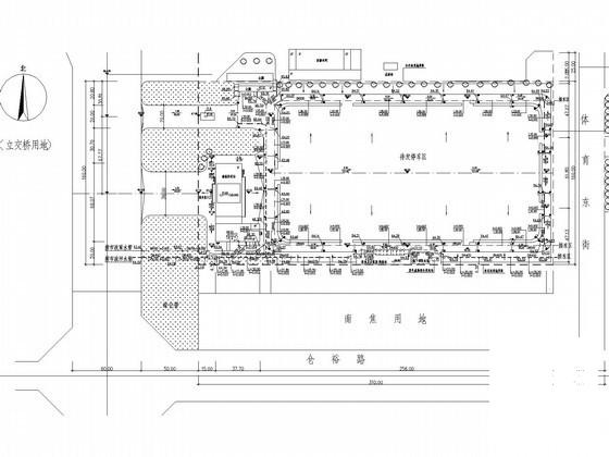4层长途客运站给排水及采暖图纸(总平面布置图) - 1