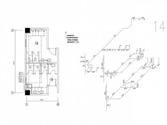 3层高科技工业厂房给排水CAD施工图纸 - 2