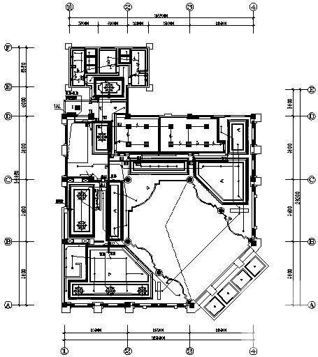 2层大型楼盘售楼中心电气施工设计CAD图纸 - 1