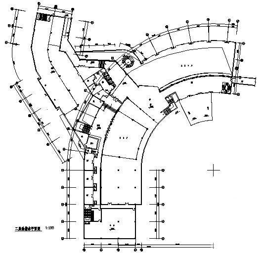 3层五星级酒店大堂给排水设计CAD施工图纸（市政供水） - 1