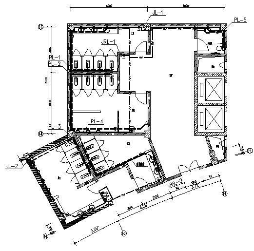 3层五星级酒店大堂给排水设计CAD施工图纸（市政供水） - 3