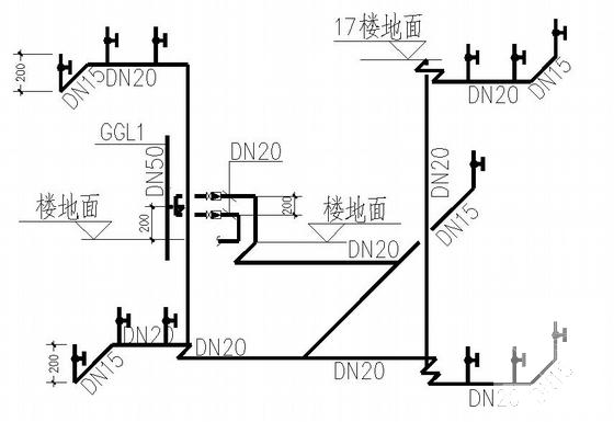 17层住宅楼给排水设计CAD施工图纸(自动喷水灭火系统) - 2