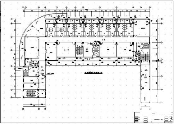 7层医院综合楼给排水设计CAD施工图纸 - 1