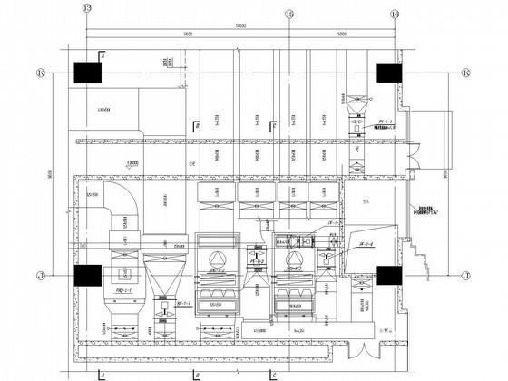 八万平方米国际大酒店暖通空调设计CAD施工图纸(地下2层)(制冷机房及锅炉房) - 3