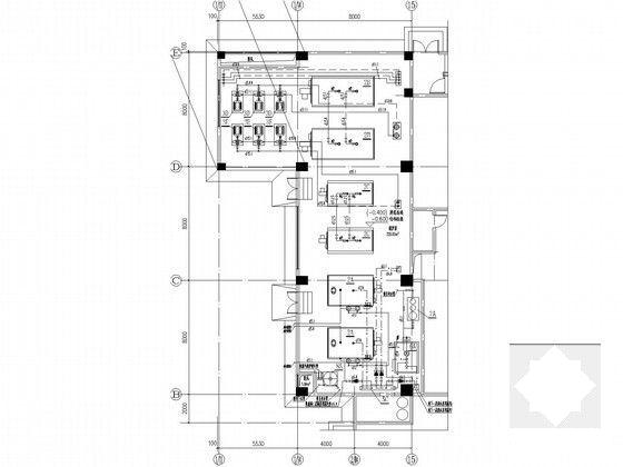 八万平方米国际大酒店暖通空调设计CAD施工图纸(地下2层)(制冷机房及锅炉房) - 4