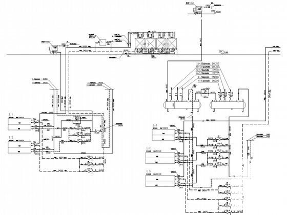 十一万平超高层办公大厦空调通风CAD施工图纸(地下3层，)(压缩式冷水机组) - 2