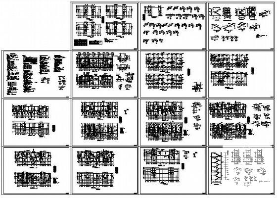 11层高层框剪宾馆结构设计CAD施工图纸(基础平面图) - 1