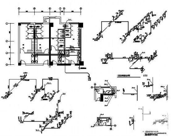 18层酒店外商接待中心给排水CAD施工图纸(自动喷水灭火系统) - 3