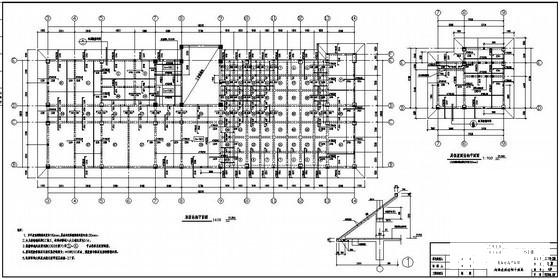 6层框架结构桩基础办公楼结构设计CAD施工图纸 - 1