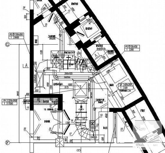 一万平商业街空调通风设计CAD施工图纸(地下1层，)(消防机械排烟系统) - 4