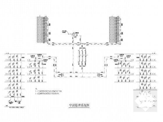 9层行政中心水暖电CAD施工图纸（地下1层）(集中空调系统) - 4