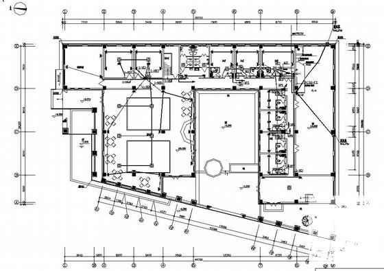 两层商务会所电气CAD施工图纸（三级负荷，三类建筑）(防雷接地系统) - 1