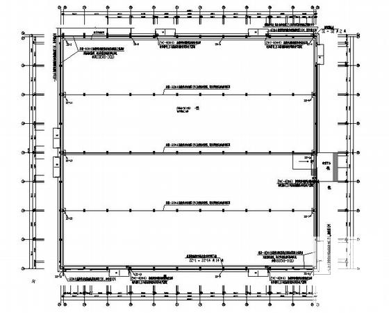 单层厂房电气CAD施工图纸（三级负荷）(防雷接地系统等) - 3