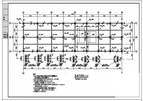 跨度12m两层钢框排架厂房结构设计图纸（7度抗震） - 1