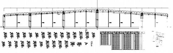 跨度25.6m单层门刚厂房结构CAD施工图纸（6度抗震）(平面布置图) - 4