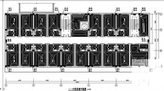 6层综合办公楼给排水、采暖CAD施工图纸(消火栓系统图) - 2